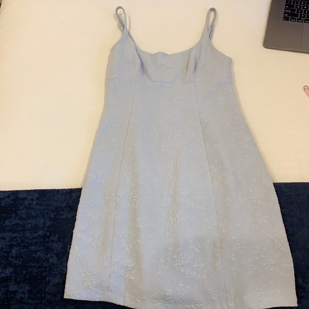 Dress with spaghetti straps.